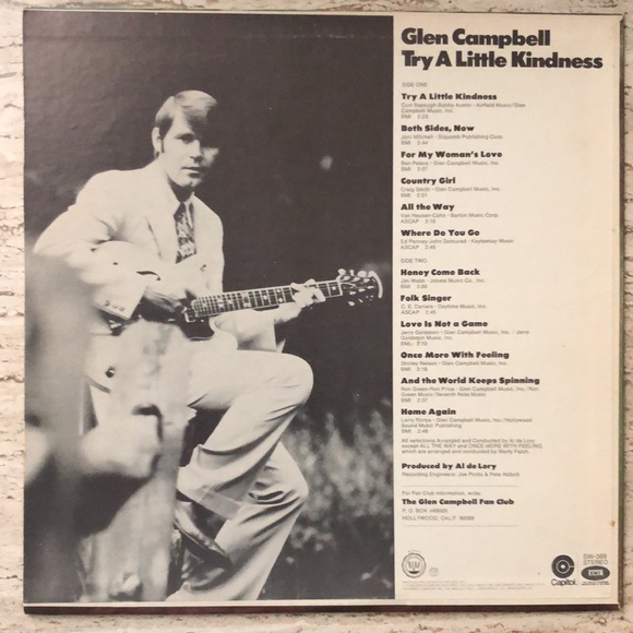 Glen Campbell Try A Little Kindness Vinyl Lp - Picture 9 of 10
